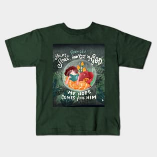 Find Rest and Hope in God: Introvert Bubble Plant Lady Kids T-Shirt